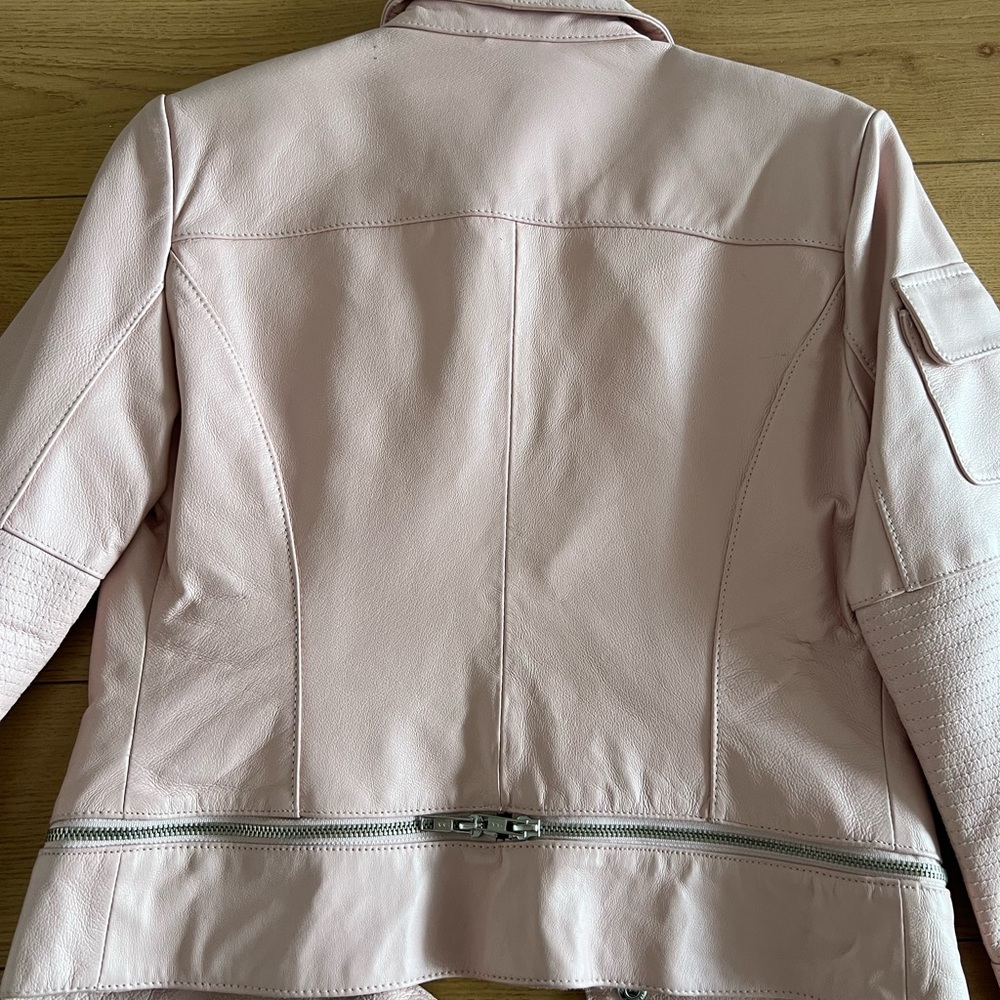 Pink Leather Jacket S - Picture 2 of 6